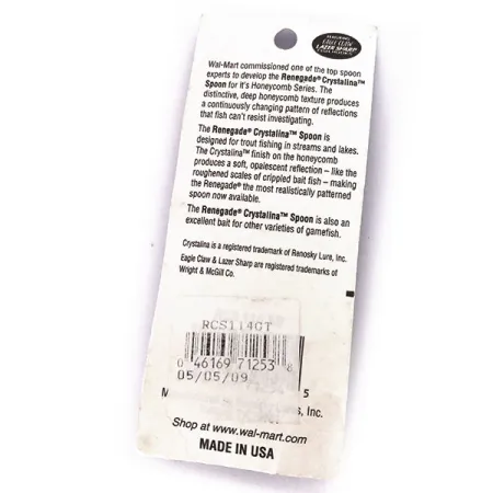 Renegade Crystalina Spoon Lusikka, Vihreä-Kulta-Oranssi, 11g, #10040