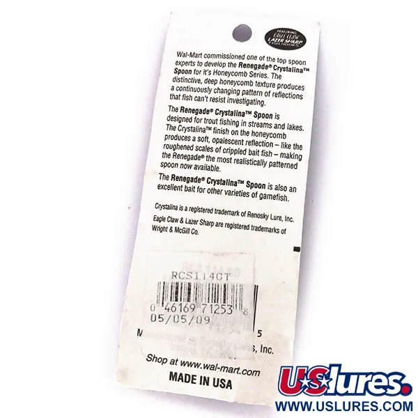 Renegade Crystalina Spoon Lusikka, Vihreä-Kulta-Oranssi, 11g, #10040