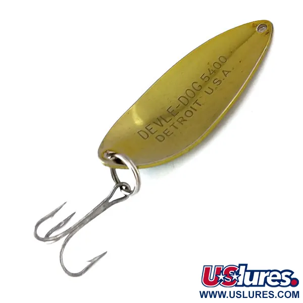 Dardevle Devle Dog 5400 Lusikka, Kulta / Vihreä, 14g, Pirulogo, #10054