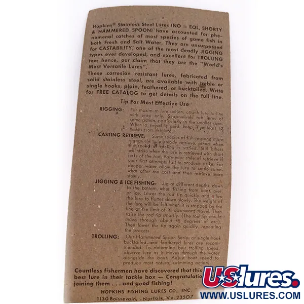 Hopkins Shorty 75 Metallijigi, Vasaroitu nikkeli, 21g, RST, #10069