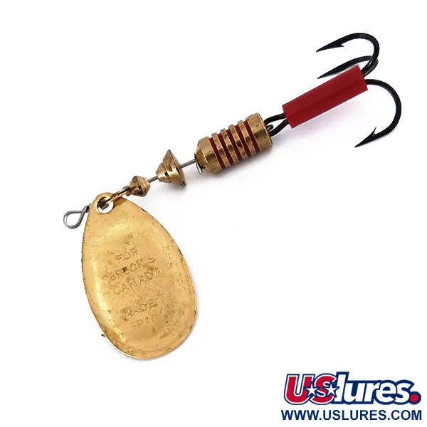 Mepps Aglia 3 Lippa, Kulta, 7g, Punainen holkki, #10079