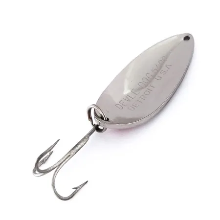 Dardevle Devle Dog Lusikka, Nikkeli / Punainen, 18g, Vintage, #10104