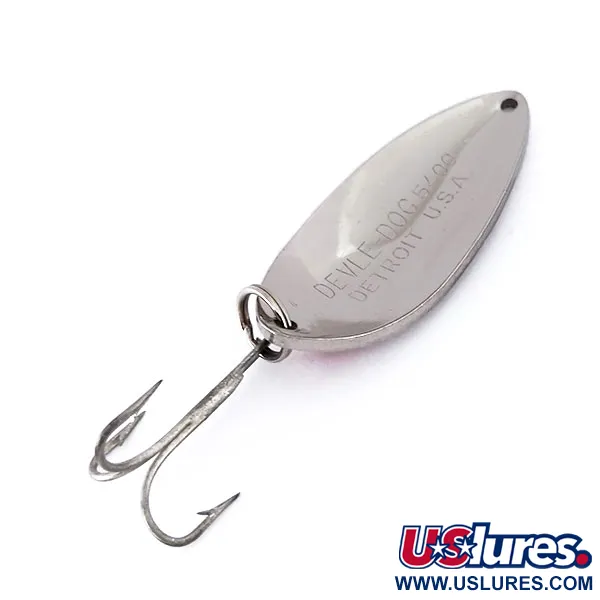 Dardevle Devle Dog Lusikka, Nikkeli / Punainen, 18g, Vintage, #10104