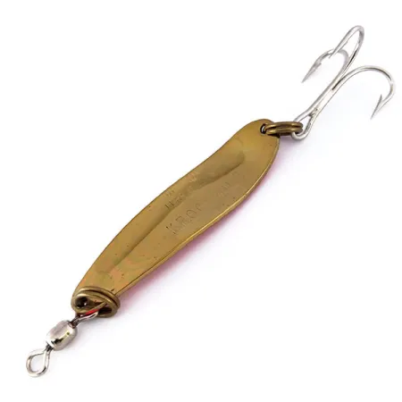 Luhr Jensen Krocodile Die #4 UV Lusikka, Messinki/Oranssi, 14g, #10111