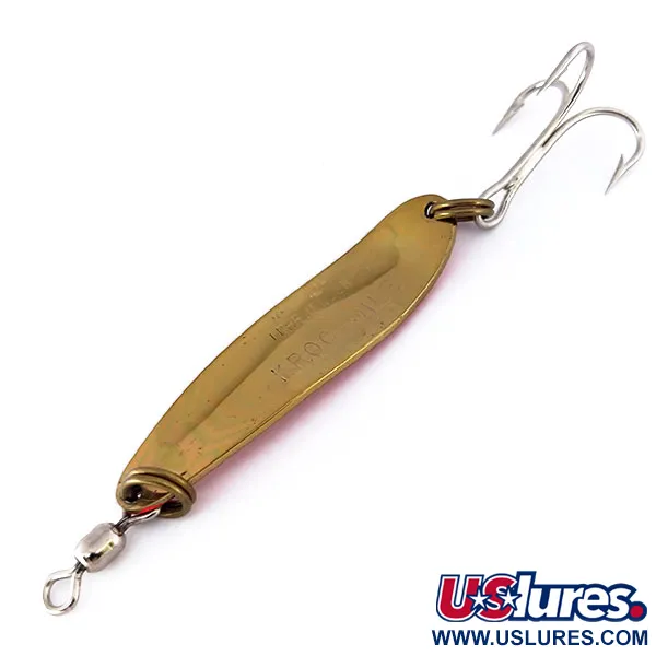 Luhr Jensen Krocodile Die #4 UV Lusikka, Messinki/Oranssi, 14g, #10111