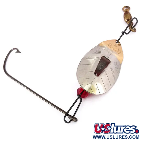 Pflueger June Bug Lippa, Nikkeli/Punainen, 5.5g, Offset-lehti, #10137