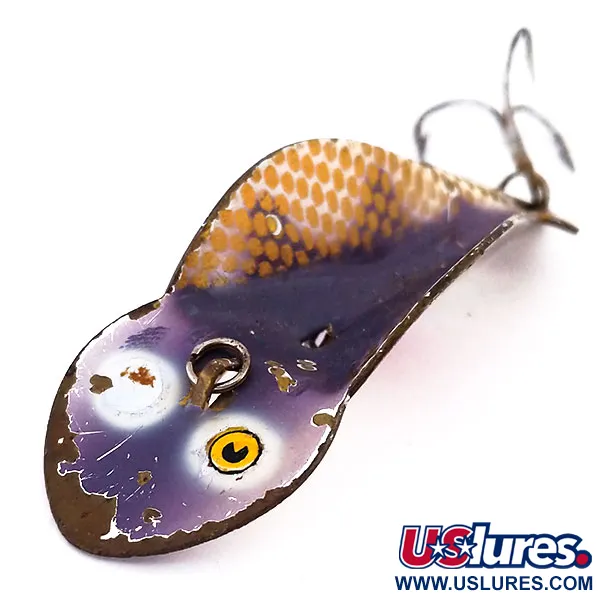 Buck Perry Spoonplug Viehe, Ruskea/Kulta/Punainen, 10g, Vintage, #10200