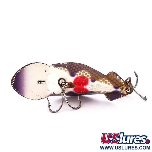 Buck Perry Spoonplug Viehe, Ruskea/Kulta/Punainen, 10g, Vintage, #10200