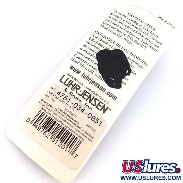 Luhr Jensen Crippled Herring Pilkki, Fire Red, 21g, Lisälippa, #10235