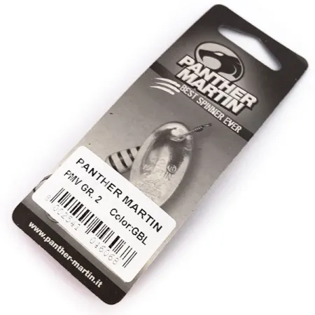 Panther Martin 2 Lippa, Kulta-Musta, 2.5g, Akseli Läpi Lehden, #10243