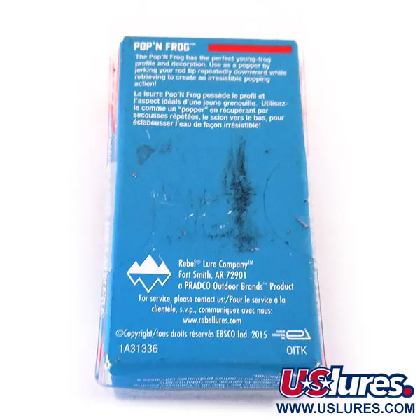 Rebel Pop'N Frog Popper, Vihreä Sammakko, 7g, Kovera Suu, #10286