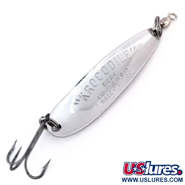 Luhr Jensen Krocodile Die #4 Lusikka, Nikkeli / Sininen, 19g, USA, #10296