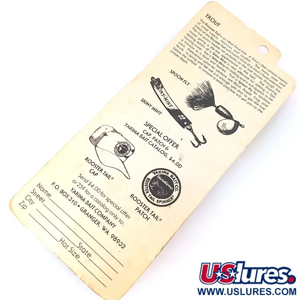 Worden’s Original Rooster Tail 4 Lippa, Hopea, 7g, #10379