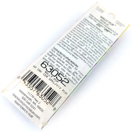 Mack's Lure Wally Pop Uisteluraksi, Purppura/Keltainen, 2g, Smile Blade, #10382