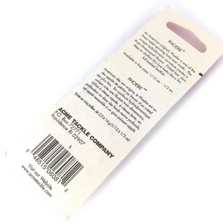 Acme Phoebe Lusikkauistin, Nikkeli, 3,5g, Hydrodynaaminen Muoto, #10384