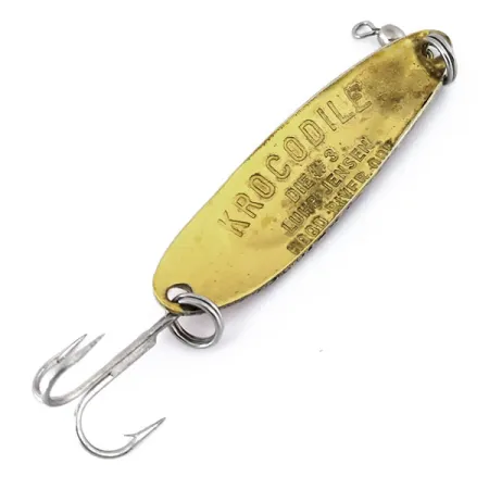 Luhr Jensen Krocodile Die #3 Lusikka, Kelt/Pun, 10g, Messinki, #10410