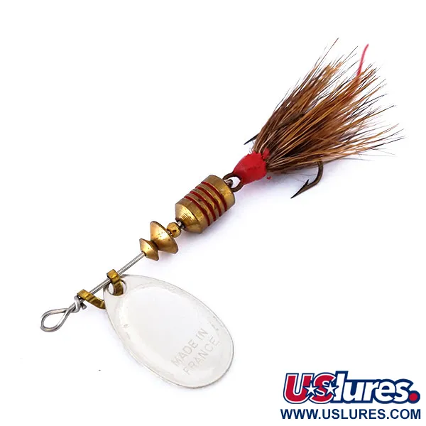 Mepps Aglia 1 Dressed Lippa, Musta / Valkoinen, 3.5g, Karvakoukku, #10433