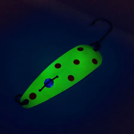 Eppinger Red Eye Evil Eye UV Lusikka, Kelt/Pun, 6g, UV-hohto, #10496