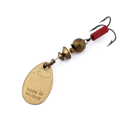 Mepps Aglia 0 Lippa, Messinki, 2,5g, Punainen putki, #10558