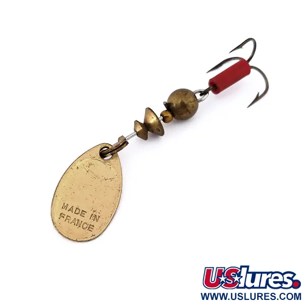 Mepps Aglia 0 Lippa, Messinki, 2,5g, Punainen putki, #10558