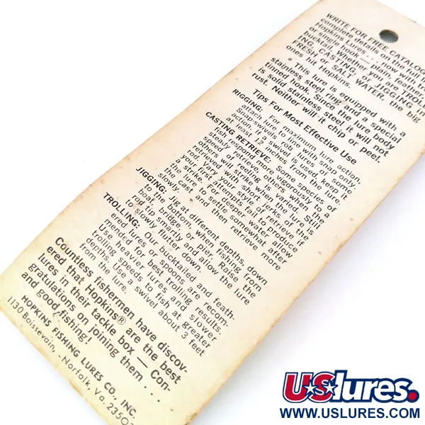 Hopkins s1 Jig Lure Pystypilkki, Vasaroitu Nikkeli, 9g, Teräs, #10578