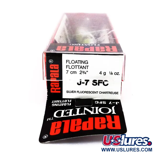 Rapala Jointed J7 Vaappu, SFC Chartreuse, 4g, Kelluva, #10598