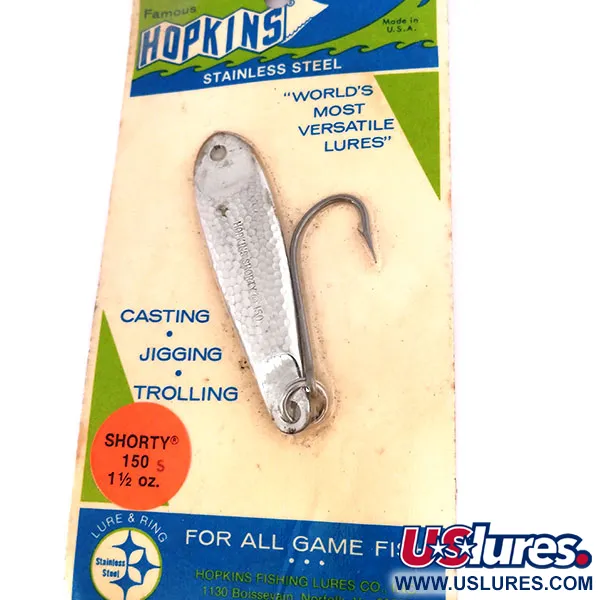 Hopkins shorty 150 Jig Lure, Vasaroitu nikkeli, 42g, Yksöiskoukku, #10617