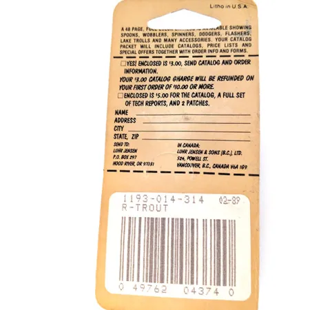 Luhr Jensen Hus-lure Lusikkauistin, Kirjolohi, 7g, Vintage, #10637