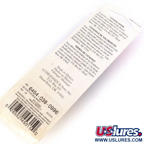 Luhr Jensen P.J.POP Popperi, Hopea / Musta, 17g, Puurunko, #10658