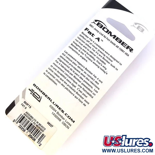 Bomber Fat A Crankbait, B03FTS, 2g, kelluva, #10665