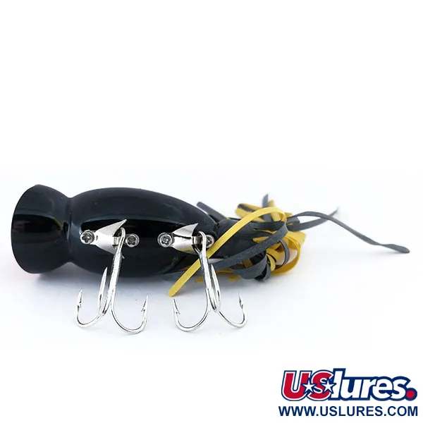 Fred Arbogast Hula Popper Pintaviehe, Musta / Punainen, 10g, #10687