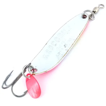 Luhr Jensen Krocodile Die #3 UV Lusikka, Valkoinen / Rosa, 10g, UV, #10711