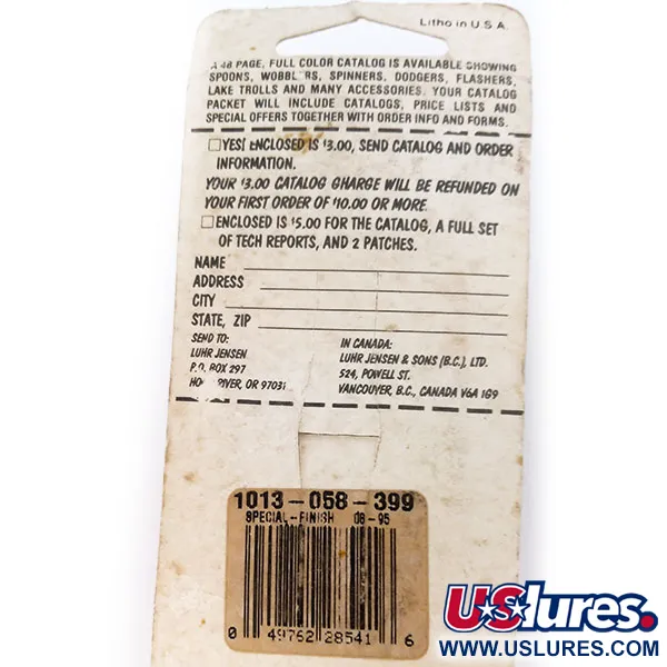 Luhr Jensen Lil' Kroc UV Lusikka, Nikkeli/Puna, 18g, UV, #10793