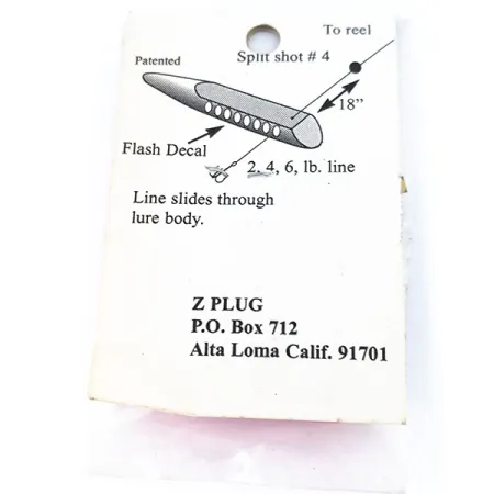 ZPlug Lures Z Plug Mini Inline-viehe, Vaaleanpunainen, 2g, #10796