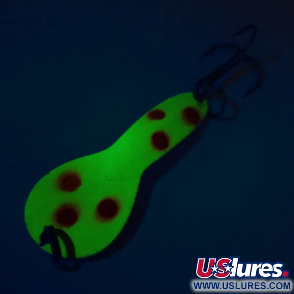 Acme Dazzler #2 UV Lusikka, Keltapunapilkullinen, 7g, UV, #10800