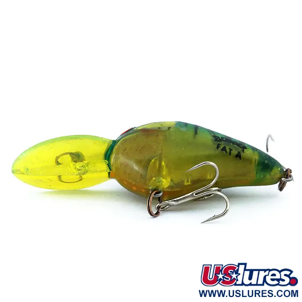 Bomber Fat A Crankbait, Vihreä Keltainen, 18g, Suspendi, #10903