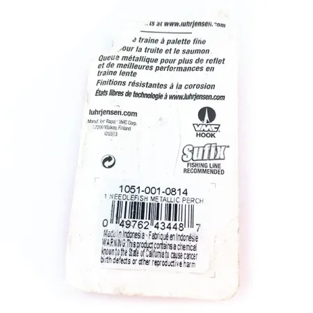 Luhr Jensen Needlefish 1 Lusikka, Fire Tiger, 2g, Flipper, #1051-001-0814