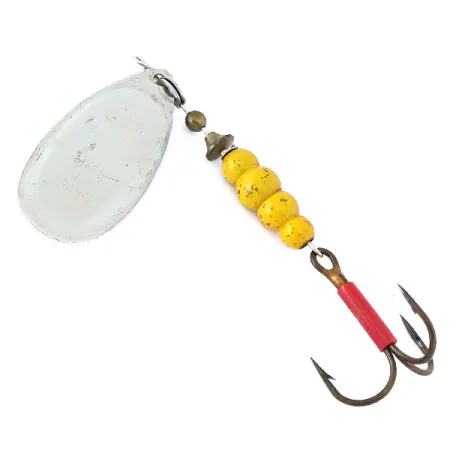 Mepps Aglia 5 Lippa, Hopea, 14g, Vintage-keräilykohde, #11019