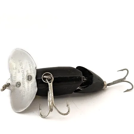 Fred Arbogast Jitterbug Pintauistin, Musta, 10g, Metallilippa #11136