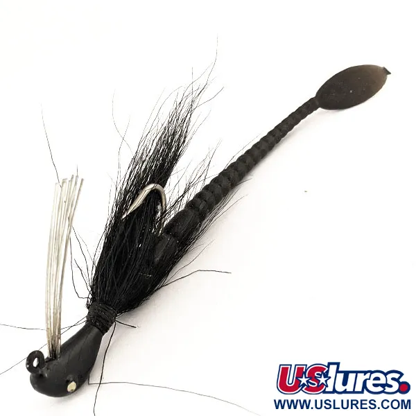 Cotton Cordell Banana Head Tattle-Tail Jig, Musta, 14g, Ruohosuojattu, #11260