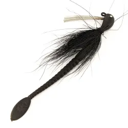 Cotton Cordell Banana Head Tattle-Tail Jig + Tattle-Tail Worm (Vintage, 1970-luku)
