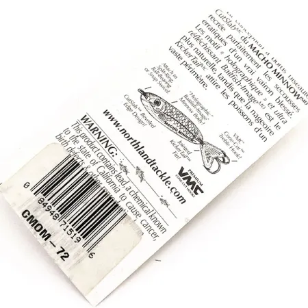 Northland Macho Minnow Viehe, Rainbow Green, 14g, Kicker Tail, #11291