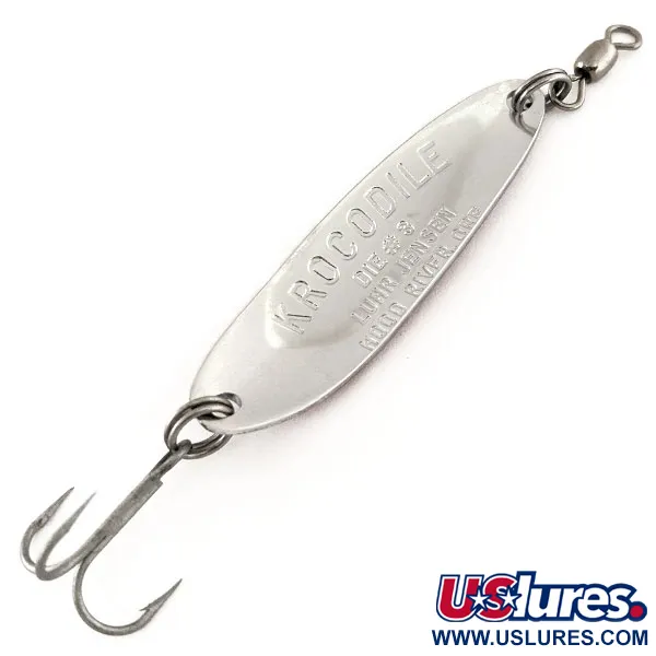 Luhr Jensen Krocodile Die #3 Lusikka, Puna/Valko, 10g, #11315