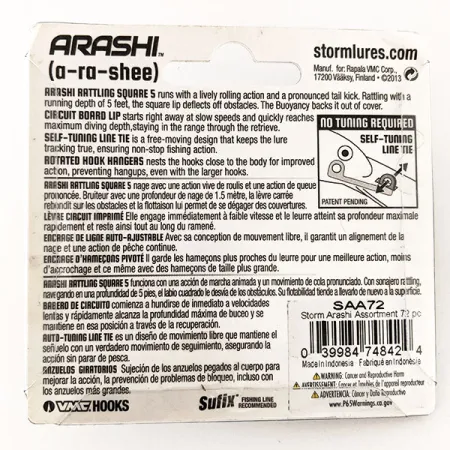 Storm Arashi Rattling Square 5 Vaappu, Bluegill, 18g, GFK-Uintilevy, #11332