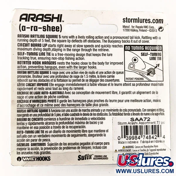Storm Arashi Rattling Square 5, Bluegill, 18g, Itsesäätyvä, #11705
