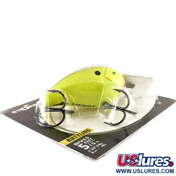 Storm Arashi Rattling Square 5 Vaappu, Black Chartreuse Shad, 18g, #11335