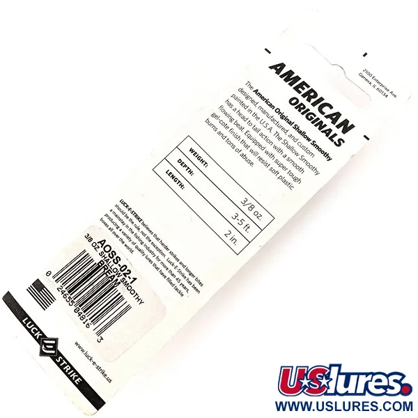 Luck E Strike Shallow Smoothy Vaappu, Ruskea Tiikeri, 11g, USA, #11348