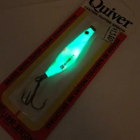 Luhr Jensen Quiver Glow Lusikka, Glow, 7g, Messinki/Pinta, #11350