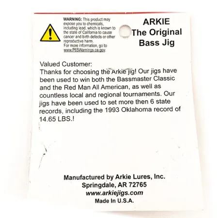 Arkie Lures Weedless Arkie Bass Jig, Musta/Sininen, 7g, Ruohosuoja, #11353