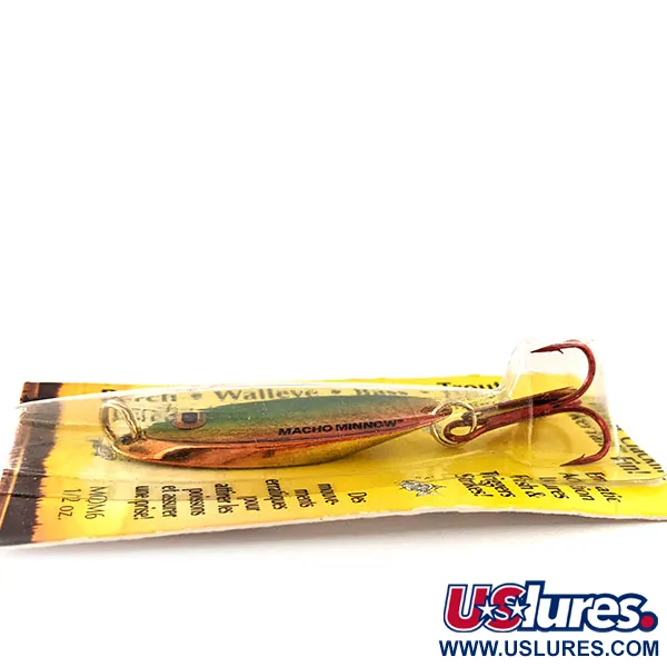 Northland Macho Minnow Jig Lure, Punainen/Vihreä/Kulta, 14g, #11395